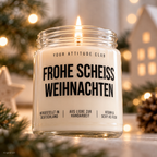 FROHE SCHEISS WEIHNACHTEN | Weihnachtskerze Duftkerze Weihnachten Weihnachtsgeschenk Geschenkidee Wichtelgeschenk für Freundin Kollegin Partner