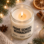 FROHE SCHEISS WEIHNACHTEN | Weihnachtskerze Duftkerze Weihnachten Weihnachtsgeschenk Geschenkidee Wichtelgeschenk für Freundin Kollegin Partner