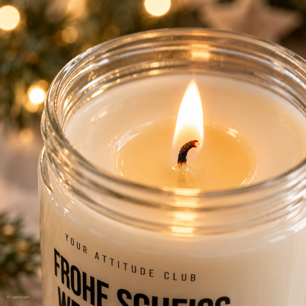 FROHE SCHEISS WEIHNACHTEN | Weihnachtskerze Duftkerze Weihnachten Weihnachtsgeschenk Geschenkidee Wichtelgeschenk für Freundin Kollegin Partner