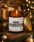 FROHE WEIHNACHTEN EINE UMARMUNG AUS DER FERNE Weihnachtskerze mit Spruch | liebevolle Duftkerze | Geschenk Weihnachten | Sojawachs Kerze handgemacht