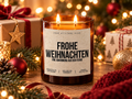 FROHE WEIHNACHTEN EINE UMARMUNG AUS DER FERNE – Weihnachtskerze Naturgras Etikett | Weihnachtsgeschenk für Familie, Freunde & Lieblingsmenschen