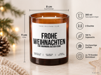 FROHE WEIHNACHTEN EINE UMARMUNG AUS DER FERNE – Weihnachtskerze Naturgras Etikett | Weihnachtsgeschenk für Familie, Freunde & Lieblingsmenschen