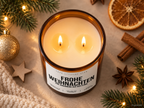 FROHE WEIHNACHTEN EINE UMARMUNG AUS DER FERNE – Weihnachtskerze Naturgras Etikett | Weihnachtsgeschenk für Familie, Freunde & Lieblingsmenschen