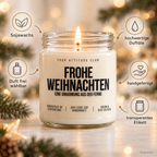 FROHE WEIHNACHTEN EINE UMARMUNG AUS DER FERNE | Weihnachtskerze Duftkerze Weihnachten Weihnachtsgeschenk Geschenkidee für Mama Freundin Kollegin