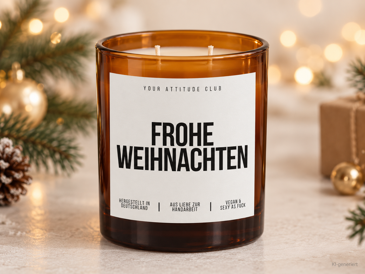 FROHE WEIHNACHTEN – Weihnachtskerze | Weihnachtsgeschenk | Geschenk für Familie, Freunde & Kolleg:innen | Geschenkidee Weihnachten