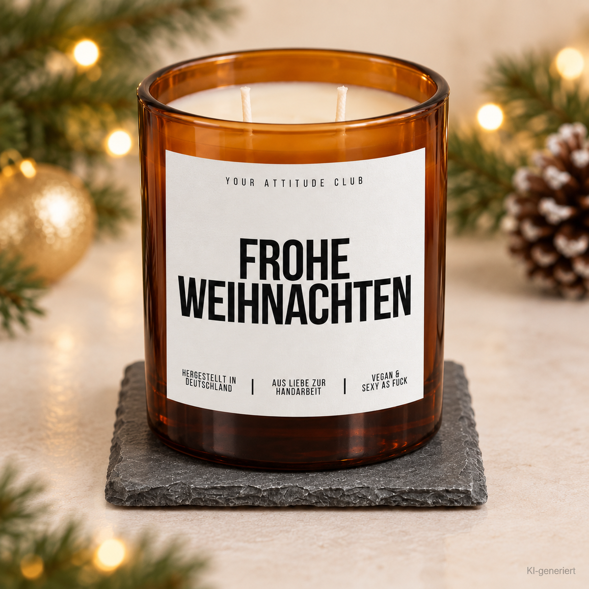 FROHE WEIHNACHTEN – Weihnachtskerze | Weihnachtsgeschenk | Geschenk für Familie, Freunde & Kolleg:innen | Geschenkidee Weihnachten