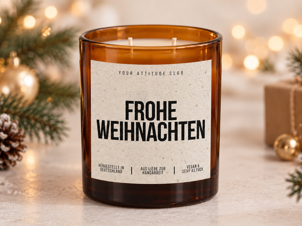FROHE WEIHNACHTEN – Weihnachtskerze | Weihnachtsgeschenk | Geschenk für Familie, Freunde & Kolleg:innen | Geschenkidee Weihnachten