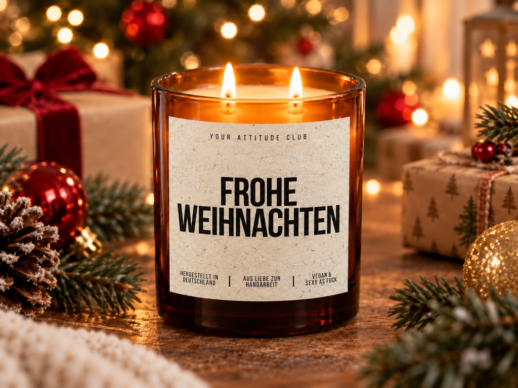 FROHE WEIHNACHTEN – Weihnachtskerze | Weihnachtsgeschenk | Geschenk für Familie, Freunde & Kolleg:innen | Geschenkidee Weihnachten