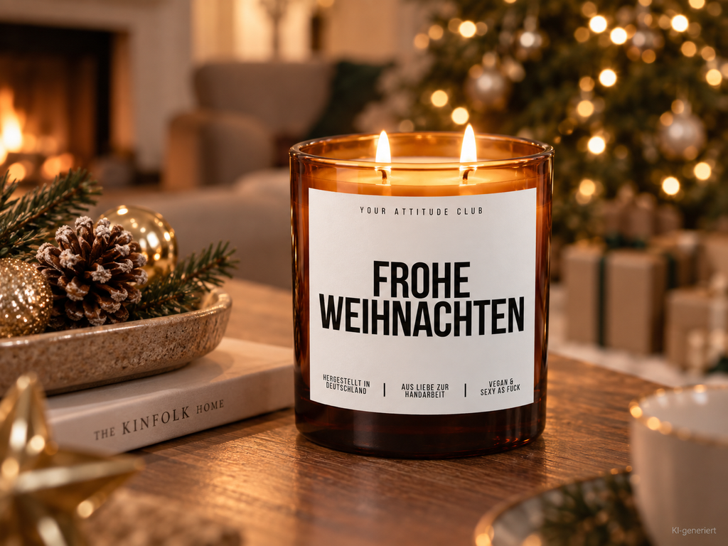 FROHE WEIHNACHTEN – Weihnachtskerze | Weihnachtsgeschenk | Geschenk für Familie, Freunde & Kolleg:innen | Geschenkidee Weihnachten