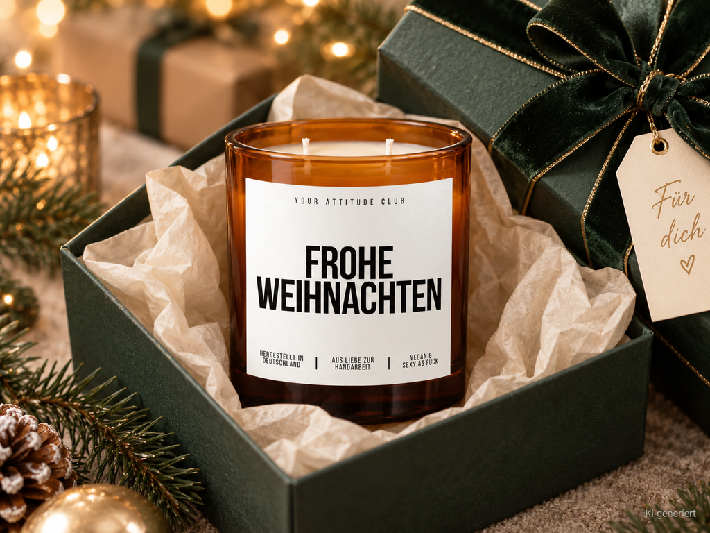 FROHE WEIHNACHTEN – Weihnachtskerze | Weihnachtsgeschenk | Geschenk für Familie, Freunde & Kolleg:innen | Geschenkidee Weihnachten