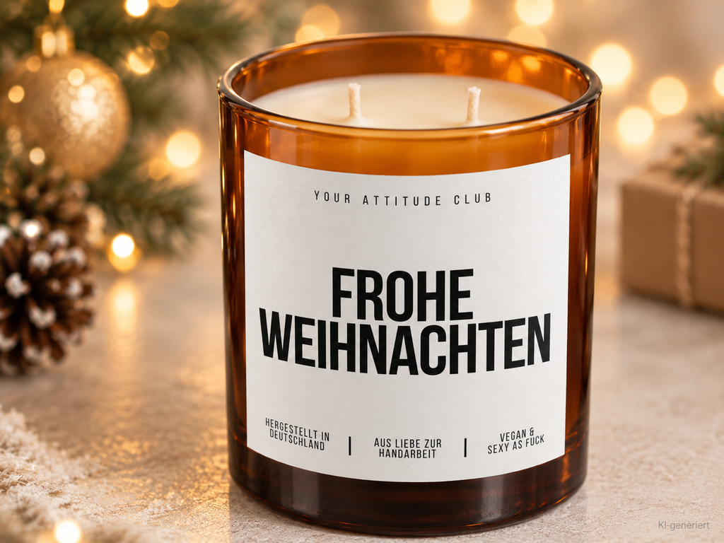 FROHE WEIHNACHTEN – Weihnachtskerze | Weihnachtsgeschenk | Geschenk für Familie, Freunde & Kolleg:innen | Geschenkidee Weihnachten