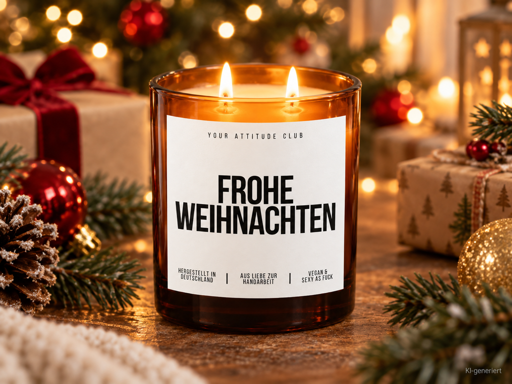 FROHE WEIHNACHTEN – Weihnachtskerze | Weihnachtsgeschenk | Geschenk für Familie, Freunde & Kolleg:innen | Geschenkidee Weihnachten
