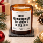 FROHE WEIHNACHTEN UND EIN SCHÖNES NEUES JAHR – Weihnachtskerze | Weihnachtsgeschenk | Geschenk für Familie, Freunde & Kolleg:innen | Neujahr