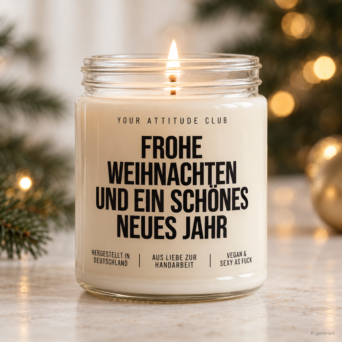 FROHE WEIHNACHTEN UND EIN SCHÖNES NEUES JAHR | Weihnachtskerze Duftkerze Weihnachten Weihnachtsgeschenk Geschenkidee Neujahr Geschenk