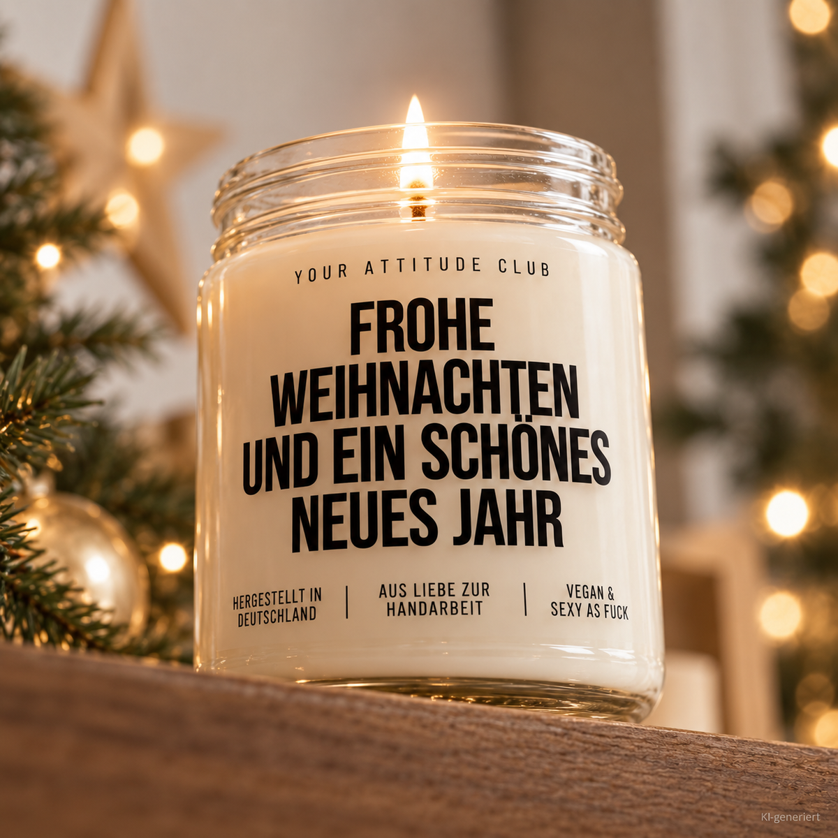 FROHE WEIHNACHTEN UND EIN SCHÖNES NEUES JAHR | Weihnachtskerze Duftkerze Weihnachten Weihnachtsgeschenk Geschenkidee Neujahr Geschenk