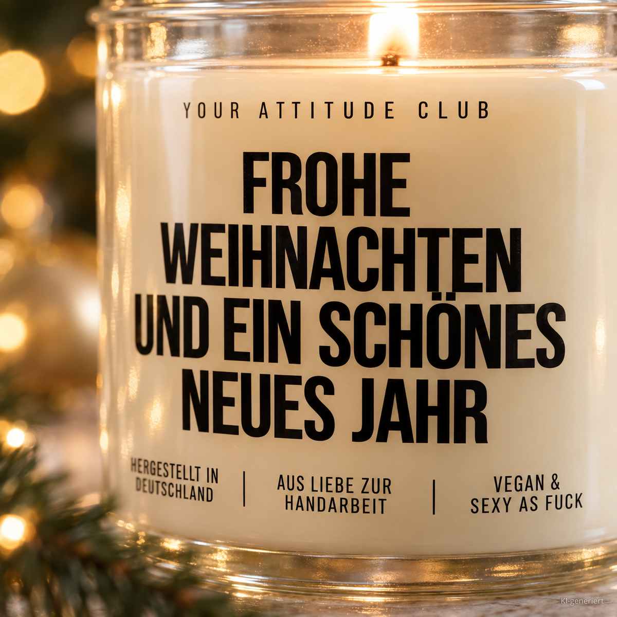 FROHE WEIHNACHTEN UND EIN SCHÖNES NEUES JAHR | Weihnachtskerze Duftkerze Weihnachten Weihnachtsgeschenk Geschenkidee Neujahr Geschenk