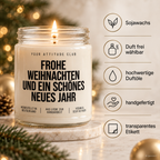 FROHE WEIHNACHTEN UND EIN SCHÖNES NEUES JAHR | Weihnachtskerze Duftkerze Weihnachten Weihnachtsgeschenk Geschenkidee Neujahr Geschenk