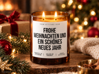 FROHE WEIHNACHTEN UND EIN SCHÖNES NEUES JAHR – Weihnachtskerze Naturgras Etikett | Weihnachtsgeschenk | Geschenk für Familie, Freunde & Kolleg:innen