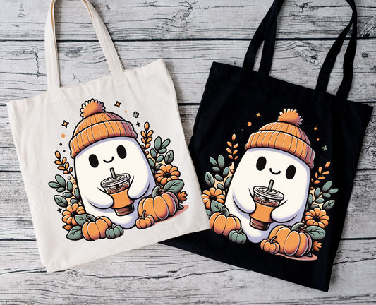 Ghost Coffee | Tragetasche mit Spruch – Baumwollbeutel mit Attitude