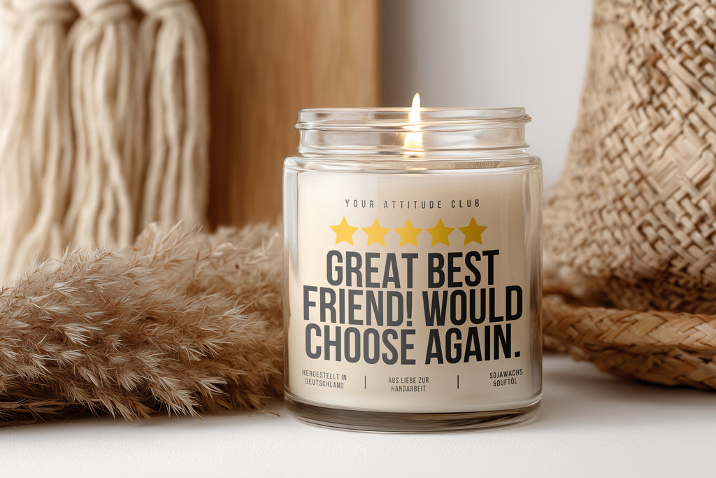 Great best friend! Would choose again. – Valentinstag Kerze Geschenk für Paare, Galentinesday, Liebe, Freundschaft, Statement Kerze