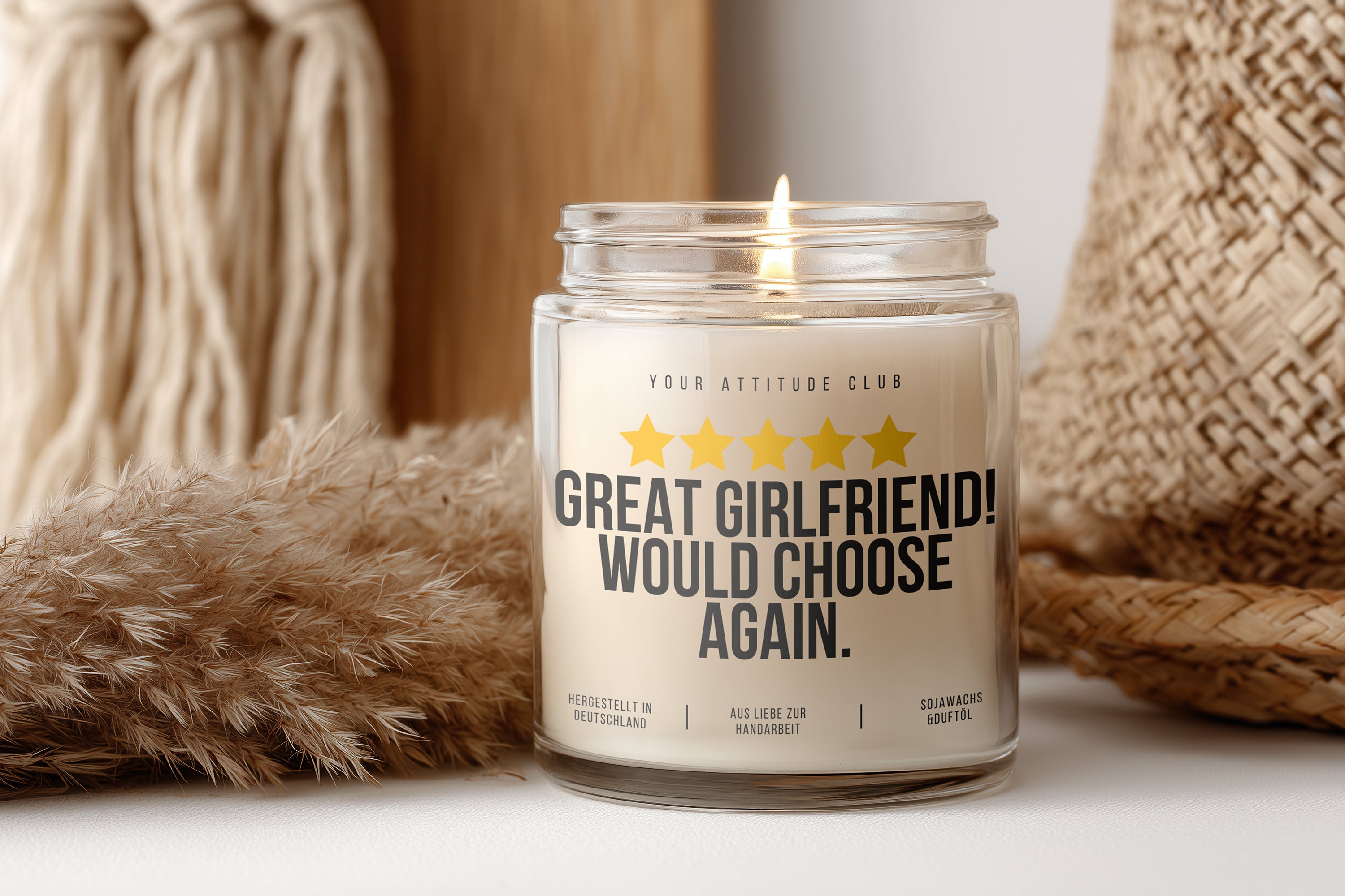 Great Girlfriend! Would choose again. Valentinstagskerze Geschenk Freundin, Galentines Day, Paar Geschenk, Sojawachs Kerze personalisiert