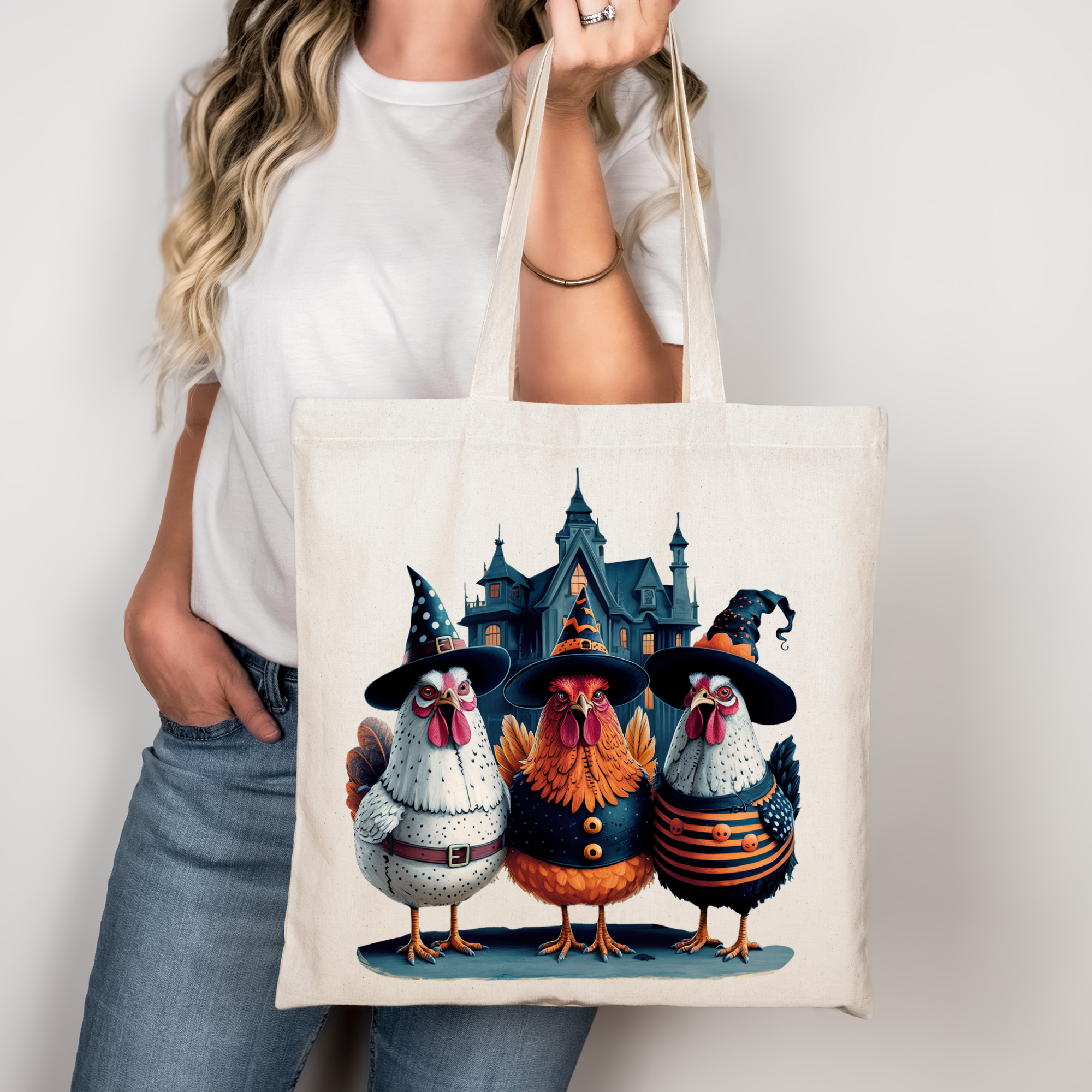 Halloween Chick | Tragetasche mit Spruch – Baumwollbeutel mit Attitude