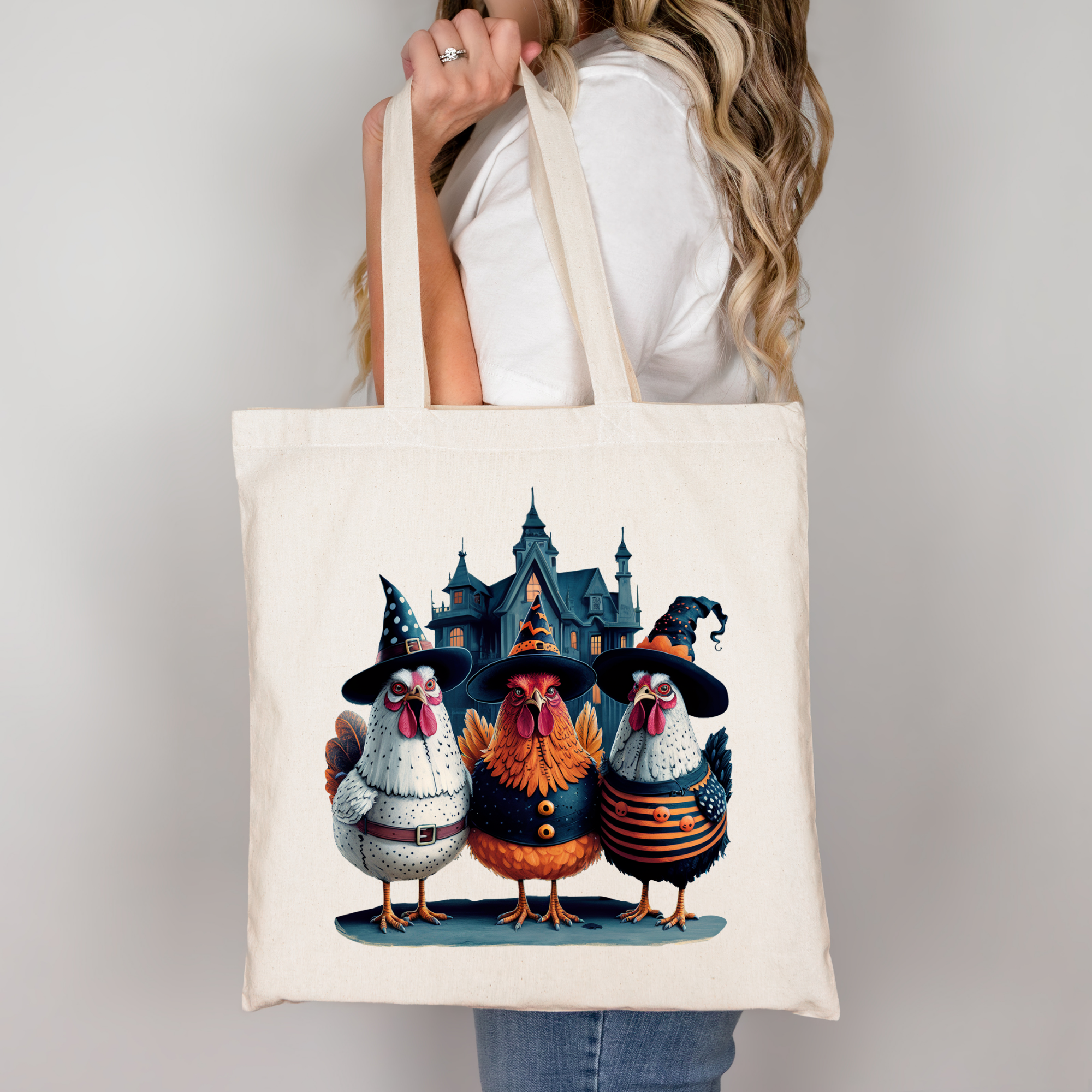 Halloween Chick | Tragetasche mit Spruch – Baumwollbeutel mit Attitude