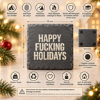 HAPPY FUCKING HOLIDAYS – Weihnachtskerze | lustiges Weihnachtsgeschenk | Geschenk für Freunde, Kolleg:innen & Familie | Geschenkidee Weihnachten