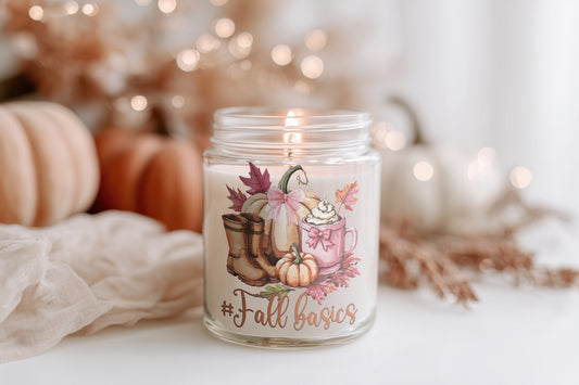Herbst Kerze #Fall Basics | Duftkerze im Glas, vegane Sojawachs Deko, cosy Herbstdeko, Geschenkidee für Frauen, Pumpkin Spice & Halloween Mood