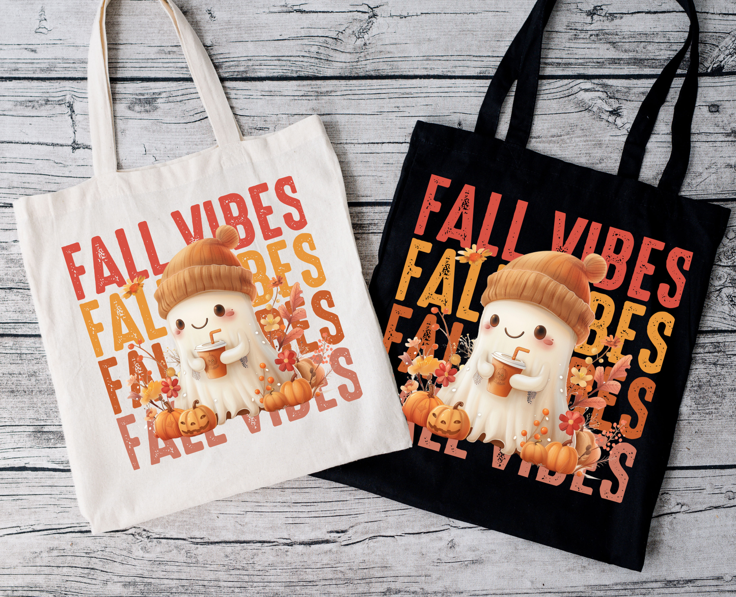 Herbst Vibes | Tragetasche mit Spruch – Baumwollbeutel mit Attitude