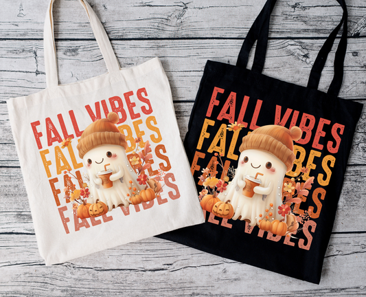 Herbst Vibes | Tragetasche mit Spruch – Baumwollbeutel mit Attitude