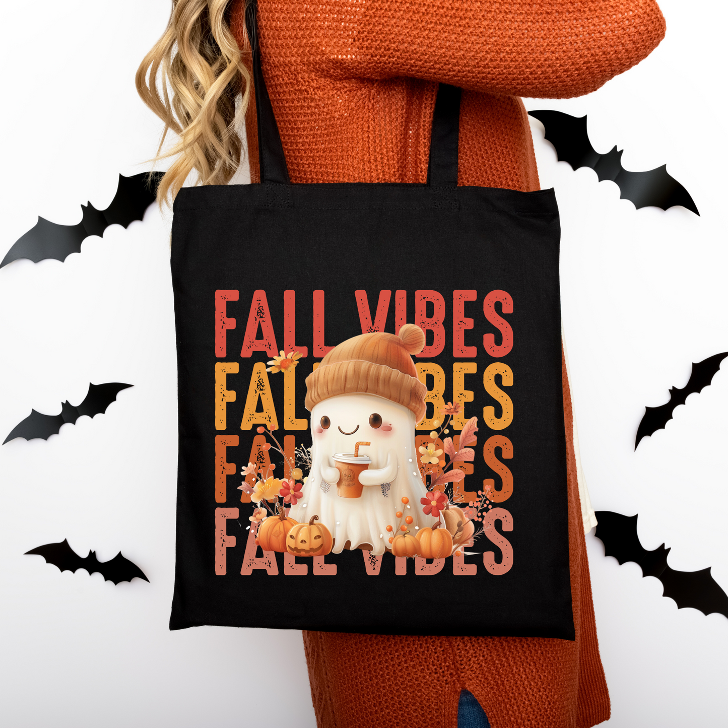 Herbst Vibes | Tragetasche mit Spruch – Baumwollbeutel mit Attitude