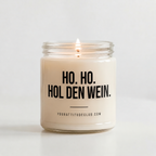 HO. HO. HOL DEN WEIN. | Weihnachtskerze, lustiges Weihnachtsgeschenk, Wichtelgeschenk, Geschenk für Freundin, Kollegin, Schwester, Freunde