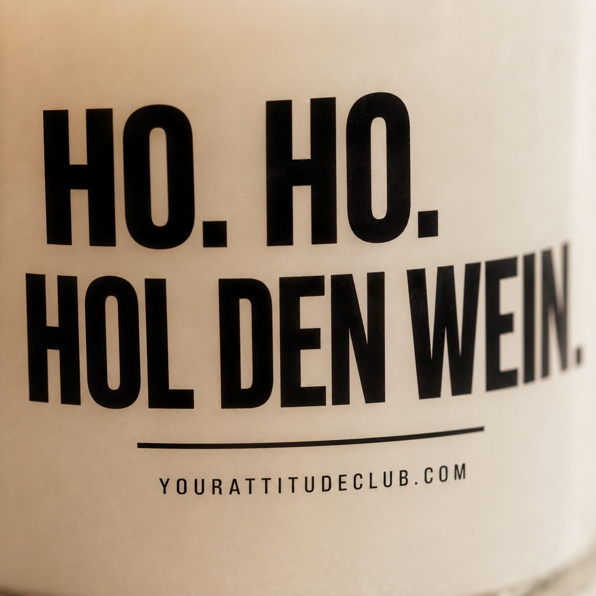 HO. HO. HOL DEN WEIN. | Weihnachtskerze, lustiges Weihnachtsgeschenk, Wichtelgeschenk, Geschenk für Freundin, Kollegin, Schwester, Freunde