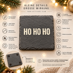 HO HO HO – Weihnachtskerze Naturgras Etikett | Weihnachtsgeschenk | Geschenk für Familie, Freunde & Kolleg:innen | Geschenkidee Weihnachten