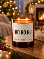 HO HO HO – Weihnachtskerze | Weihnachtsgeschenk | Geschenk für Familie, Freunde & Kolleg:innen | Wichtelgeschenk | Geschenkidee Weihnachten
