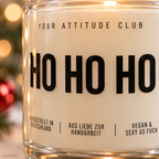HO HO HO | Weihnachtskerze Duftkerze Weihnachten Weihnachtsgeschenk Geschenkidee Wichtelgeschenk für Mama Papa Freundin Kollegin Familie