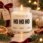 HO HO HO | Weihnachtskerze Duftkerze Weihnachten Weihnachtsgeschenk Geschenkidee Wichtelgeschenk für Mama Papa Freundin Kollegin Familie