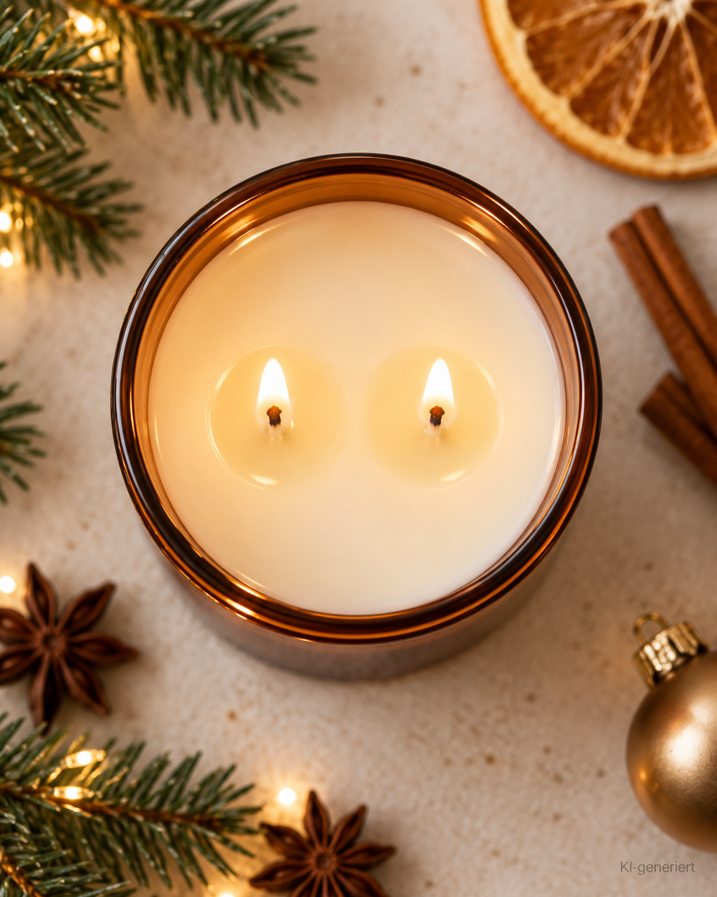 HO HO HO – Weihnachtskerze Naturgras Etikett | Weihnachtsgeschenk | Geschenk für Familie, Freunde & Kolleg:innen | Geschenkidee Weihnachten