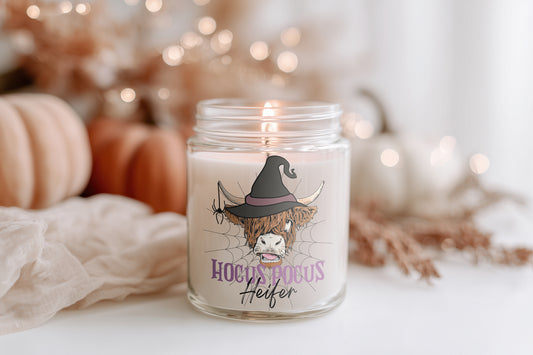Hocus Pocus Kerze Halloween Kuh im Glas | Herbst Duftkerze vegan Sojawachs, Halloween Deko, Geschenkidee Frauen, Cozy Candle Home Decor