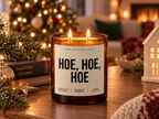 HOE, HOE, HOE – Weihnachtskerze | lustiges Weihnachtsgeschenk | Geschenk für Freunde, Kolleg:innen & Partner | Wichtelgeschenk Weihnachten
