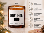 HOE, HOE, HOE – Weihnachtskerze | lustiges Weihnachtsgeschenk | Geschenk für Freunde, Kolleg:innen & Partner | Wichtelgeschenk Weihnachten