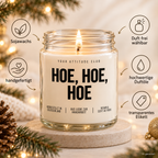 HOE, HOE, HOE | Weihnachtskerze Duftkerze Weihnachten Weihnachtsgeschenk Geschenkidee Wichtelgeschenk für Freundin Kollegin Partner