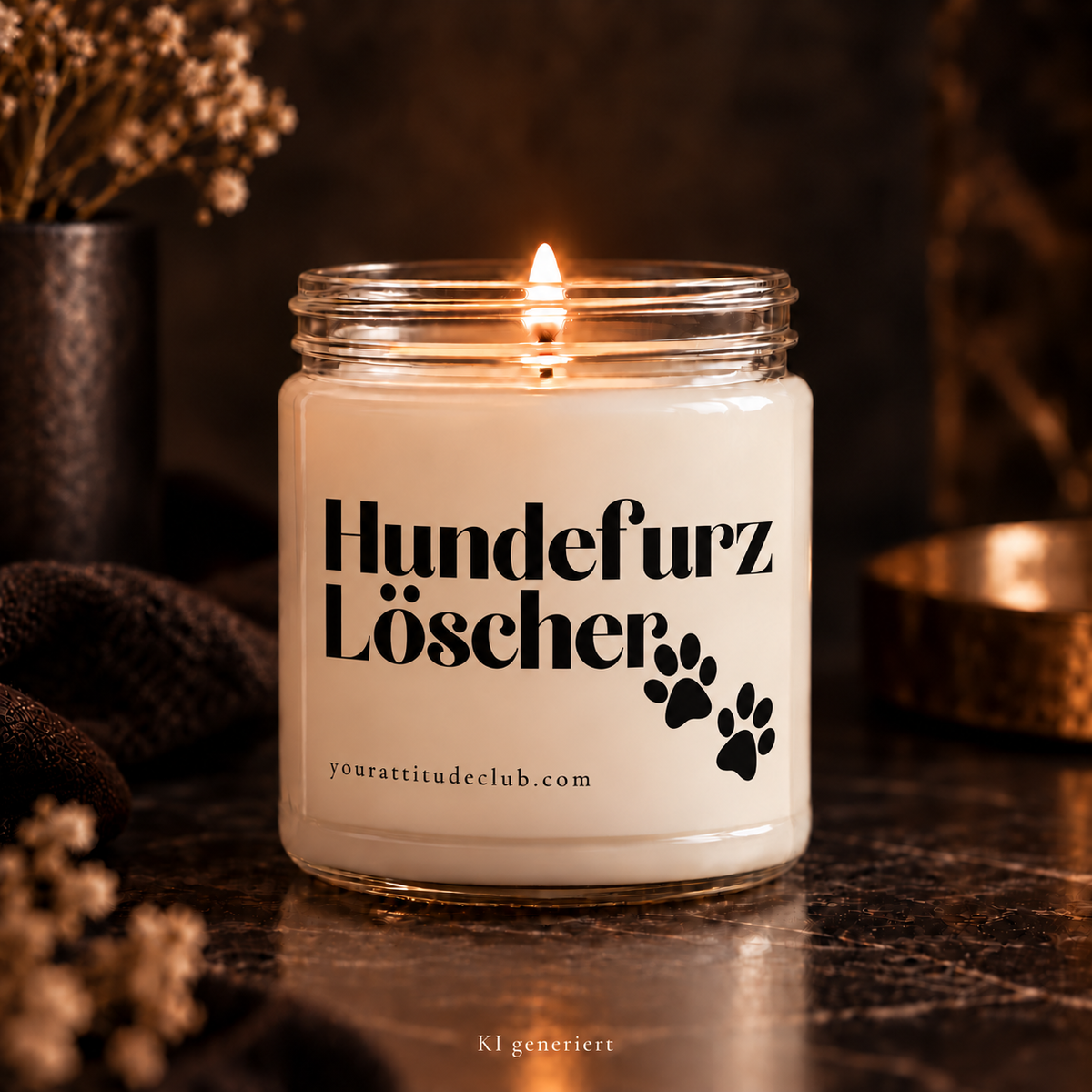 Dog Fart Extinguisher Candle - Funny Candle for Dog Owners, Humorous Gift, Soy Wax Scented Candle, Fun Candle, Gift Idea for Animal Lovers Your Attitude Club
