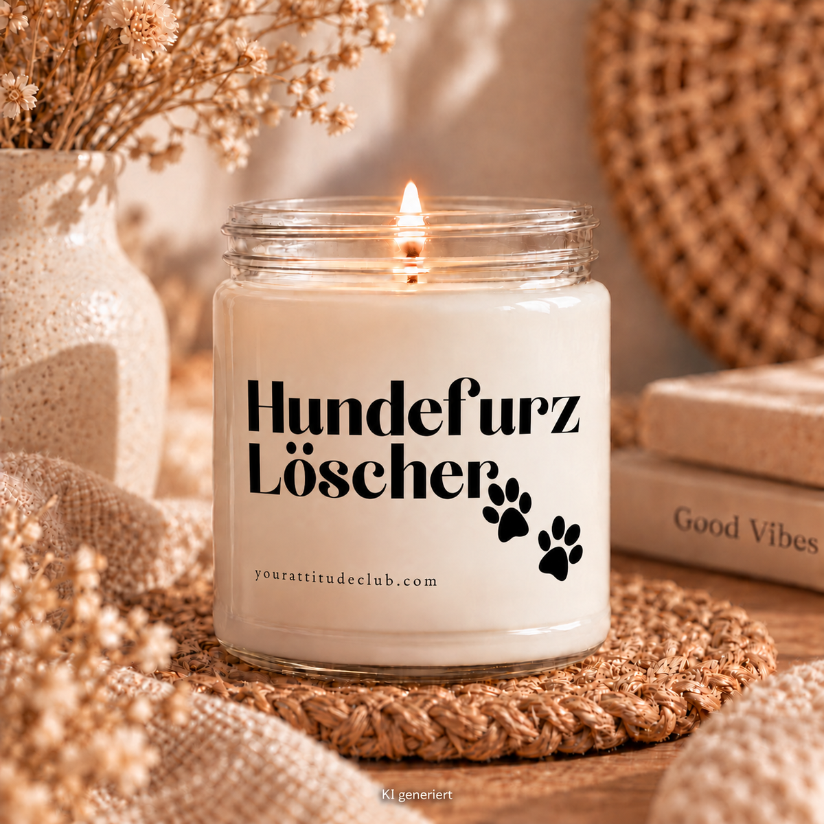 Dog Fart Extinguisher Candle - Funny Candle for Dog Owners, Humorous Gift, Soy Wax Scented Candle, Fun Candle, Gift Idea for Animal Lovers Your Attitude Club