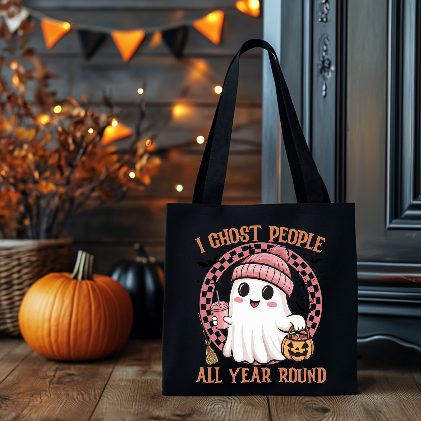 I Ghost People | Tragetasche mit Spruch – Baumwollbeutel mit Attitude