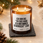 ICH BIN DIE: “OH DAS HABE ICH MIR IMMER GEWÜNSCHT” LÜGE – Weihnachtskerze | lustiges Weihnachtsgeschenk | Wichtelgeschenk | Geschenkidee Weihnachten