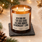 ICH BIN DIE: “OH DAS HABE ICH MIR IMMER GEWÜNSCHT” LÜGE – Weihnachtskerze | lustiges Weihnachtsgeschenk | Wichtelgeschenk | Geschenkidee Weihnachten