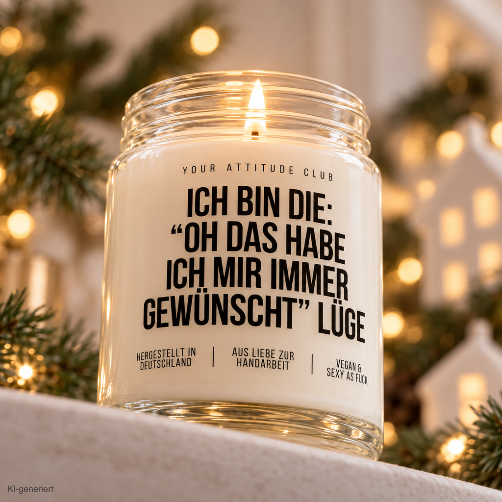 ICH BIN DIE: “OH DAS HABE ICH MIR IMMER GEWÜNSCHT” LÜGE | Weihnachtskerze Duftkerze Weihnachten Geschenkidee Wichtelgeschenk