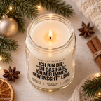 ICH BIN DIE: “OH DAS HABE ICH MIR IMMER GEWÜNSCHT” LÜGE | Weihnachtskerze Duftkerze Weihnachten Geschenkidee Wichtelgeschenk